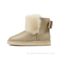 Farbige Leder Winterstiefel Fellgekleidung Manschette